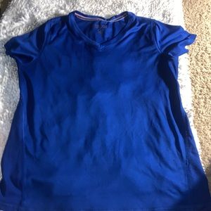 Size small Blue champion athletic T shirt shirts sleeve. too small for me